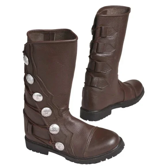 Just in Tyme Mid-Calf Leather Boots (brown) Mid-Calf Leather Boots - Brown | JustInTymeBoots.com main image 3